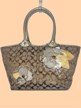 Coach Bleeker Floral Applique Tote